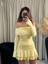 Load image into Gallery viewer, Kylie Yellow Mini Dress