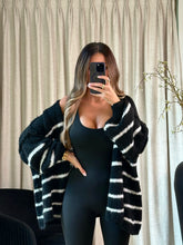 Load image into Gallery viewer, Maya Striped Cardigan - Black
