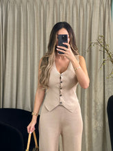 Load image into Gallery viewer, Giselle Knitted Waistcoat Set - Beige
