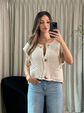 Load image into Gallery viewer, Ivy Chunky Knit Gilet Top - Beige
